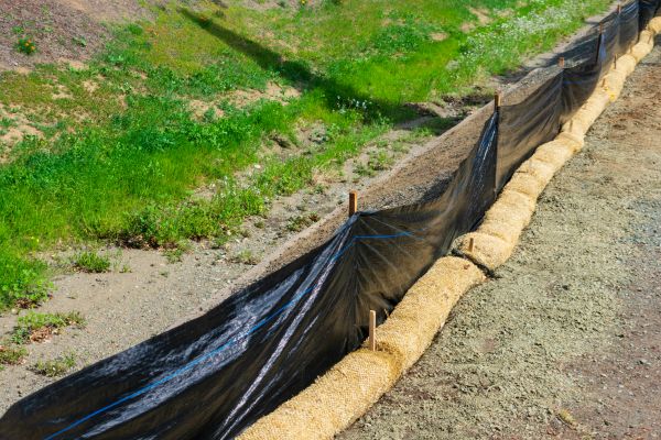 Straw Wattle Installation in Crossville